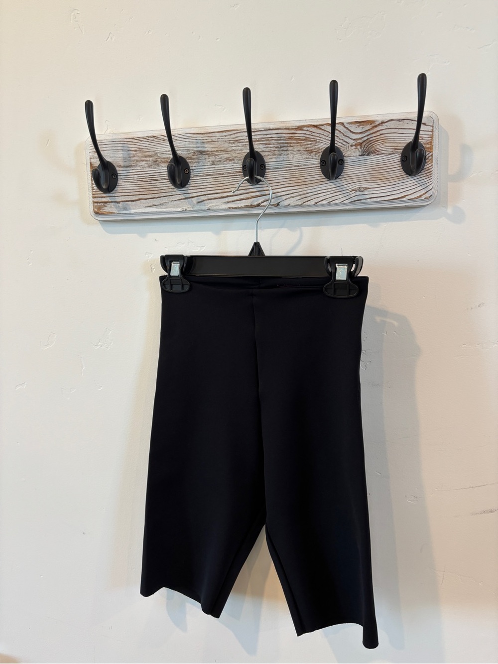 Commando Black High-Rise Shaping Shorts. Size S